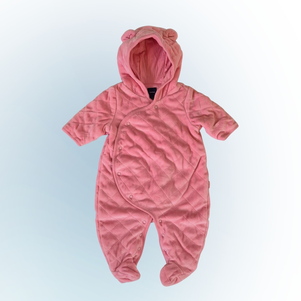 Infant 3 Months GAP Pink Quilted Kids One Piece Footie
